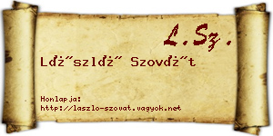 László Szovát névjegykártya
